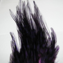 rooster saddle  purple grizzly